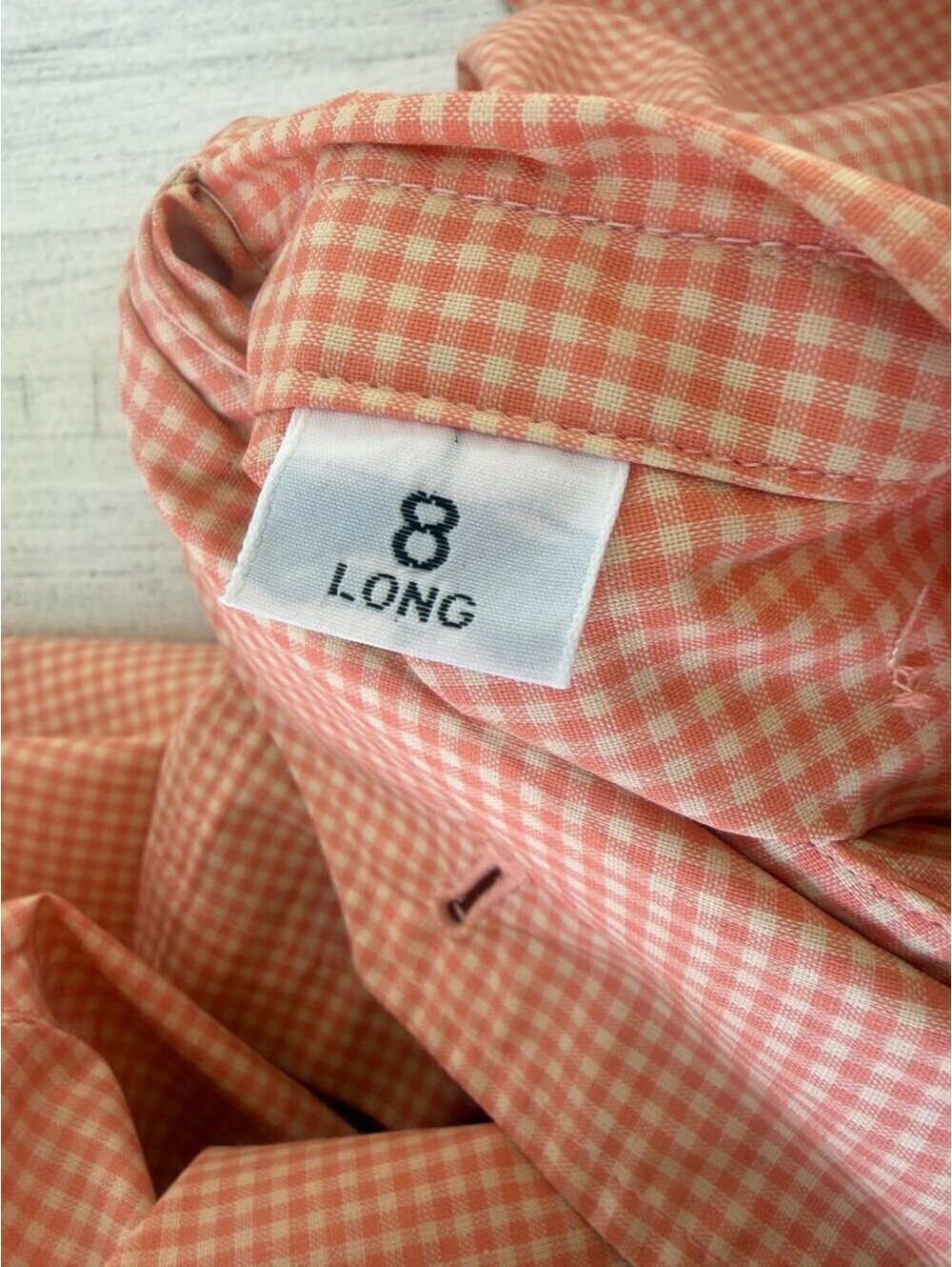 Vintage Burberrys London Orange Gingham Trench Coat 8 Long Belted Rare - Picture 5 of 6